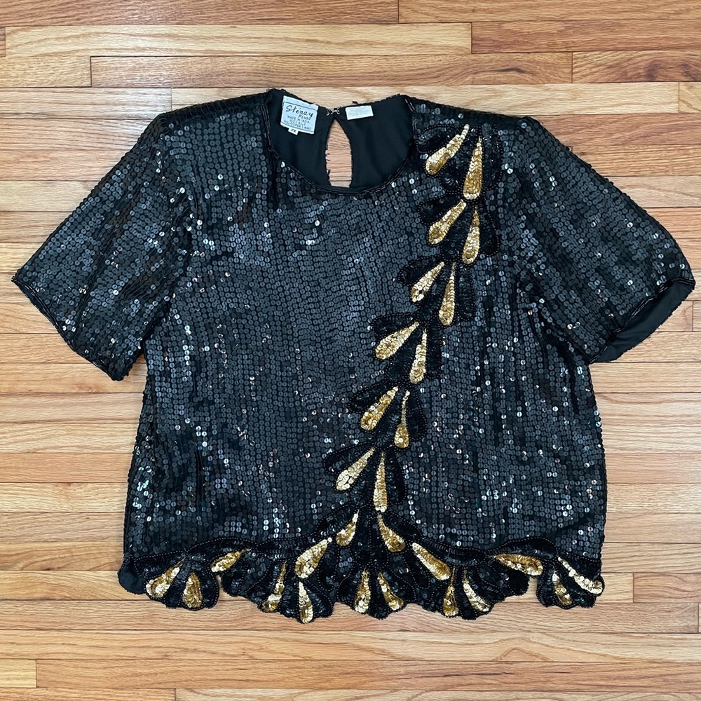 Vintage Sequin Beaded Top